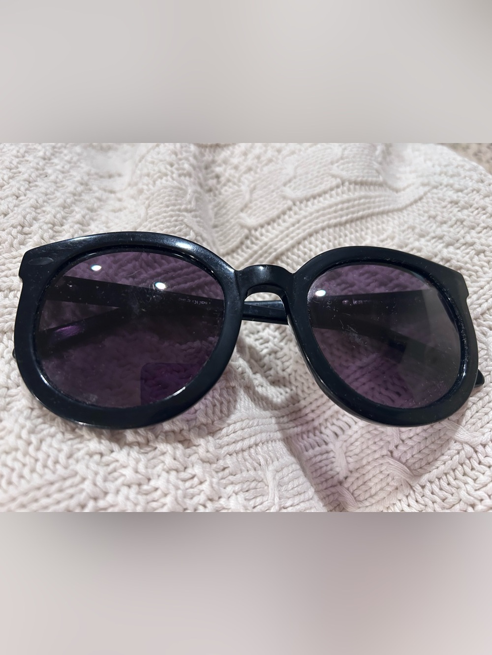 Karen Walker Super Duper Classic Black Women’s Sunglasses Exaggerated Frame